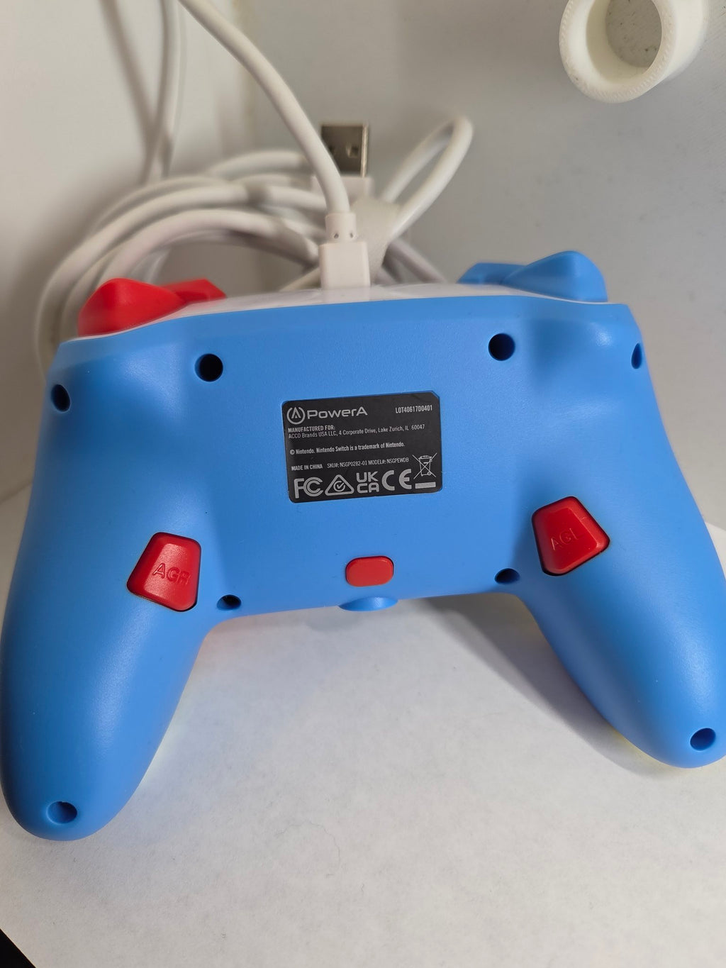 PowerA Mario Switch controller, front close-up