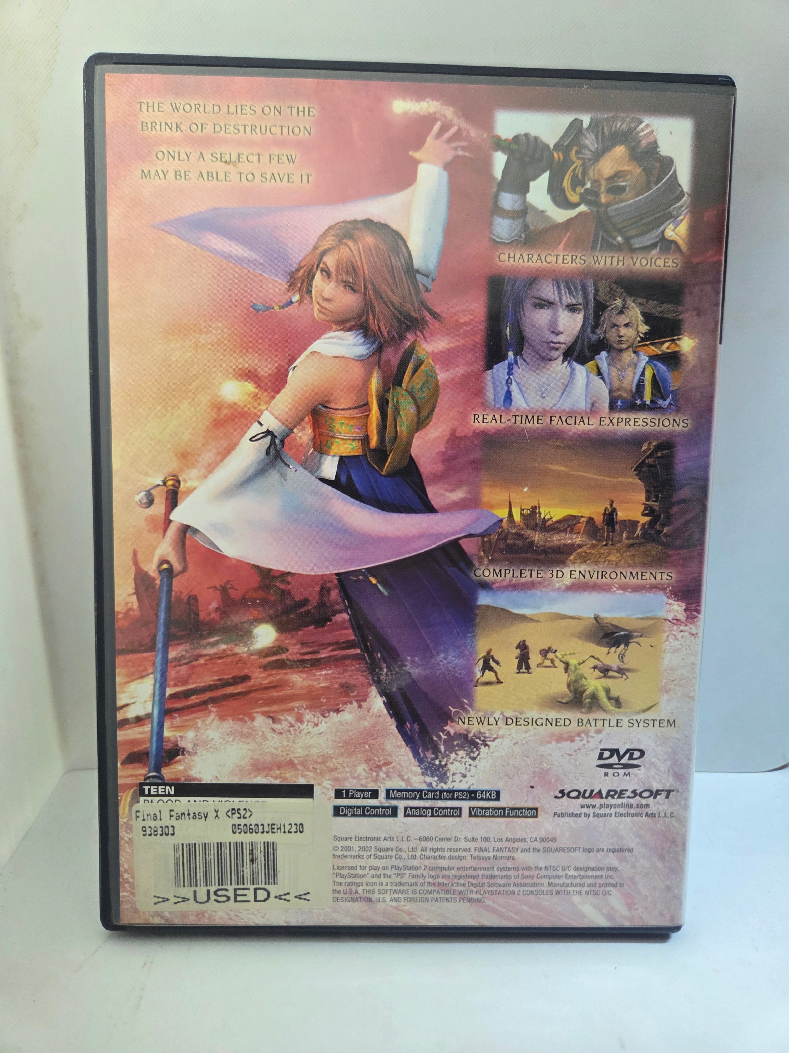 Final Fantasy X (PlayStation 2, 2001) – CIB Complete in Box – SquareSoft Classic